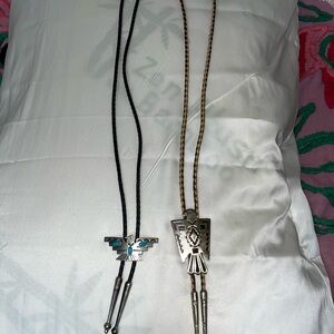 Silver and Turquoise Bolo Ties